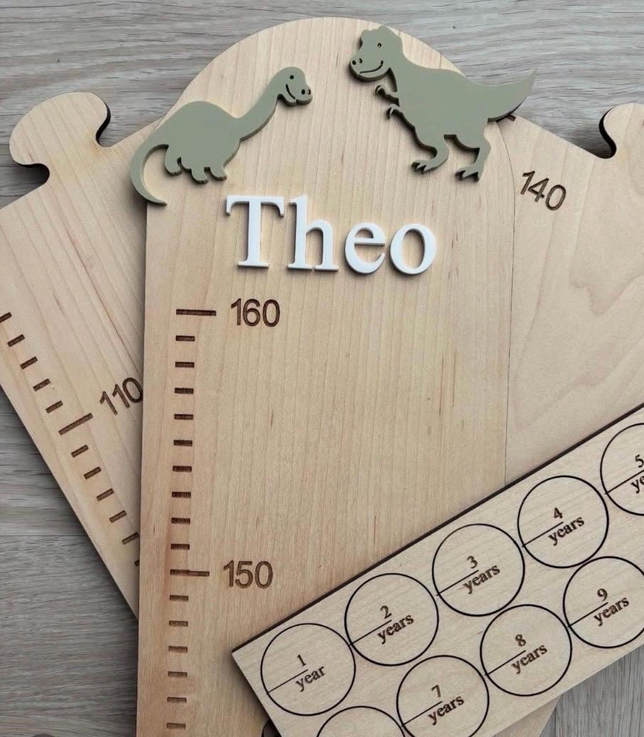Personalised Wooden Height Chart, Kids Growth Chart, Nursery Height Chart, Wooden Growth Ruler, Personalised Nursery Decor, Kids Room Decor