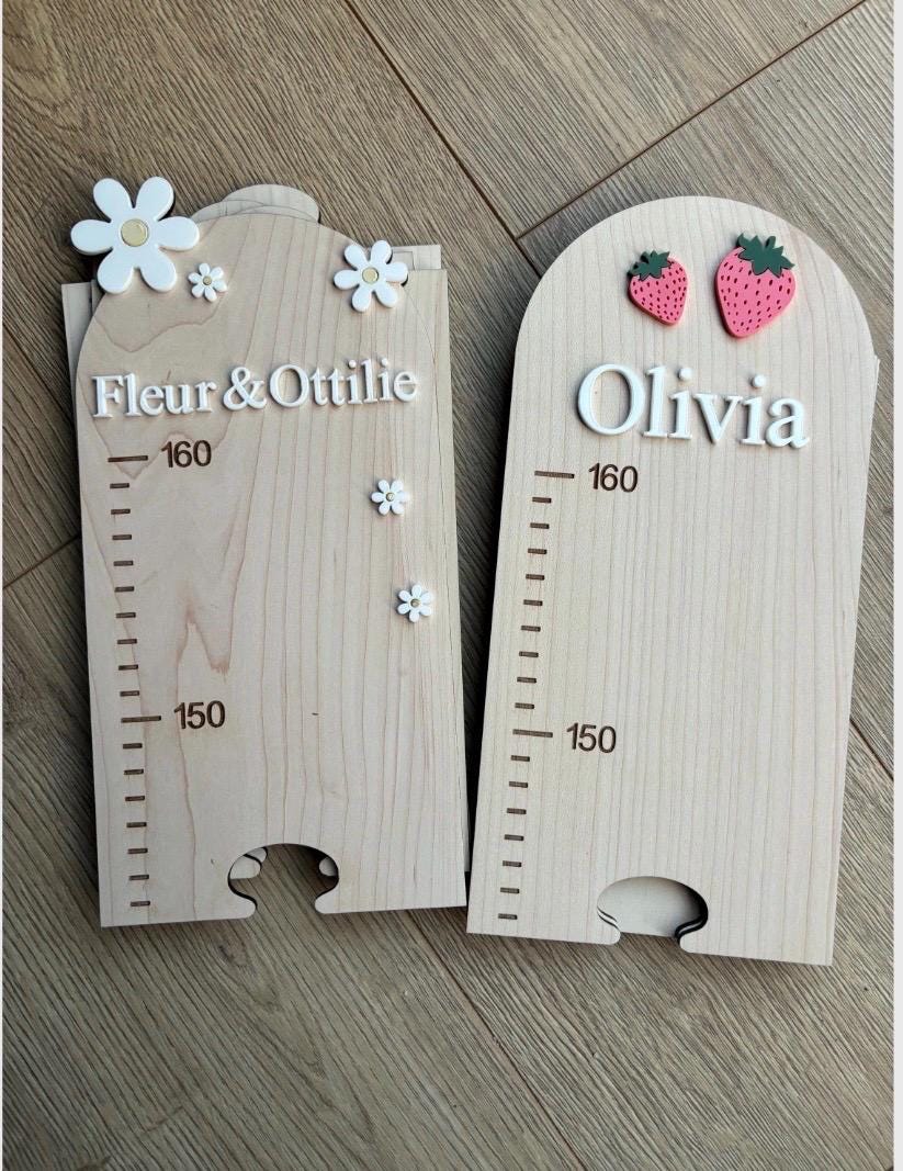 Personalised Wooden Height Chart, Kids Growth Chart, Nursery Height Chart, Wooden Growth Ruler, Personalised Nursery Decor, Kids Room Decor