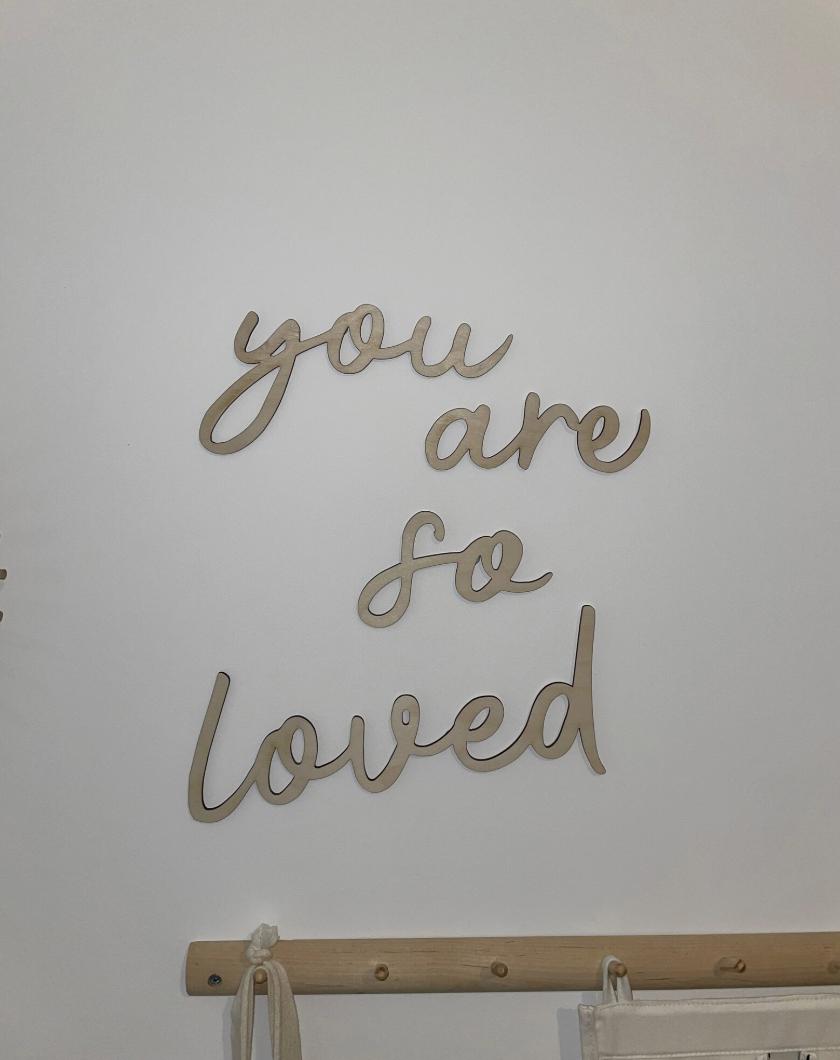 You Are So Loved Wall Words, Wooden Nursery Wall Decor, Kids Bedroom Decor, Wooden Wall Quote, Baby Room Decor