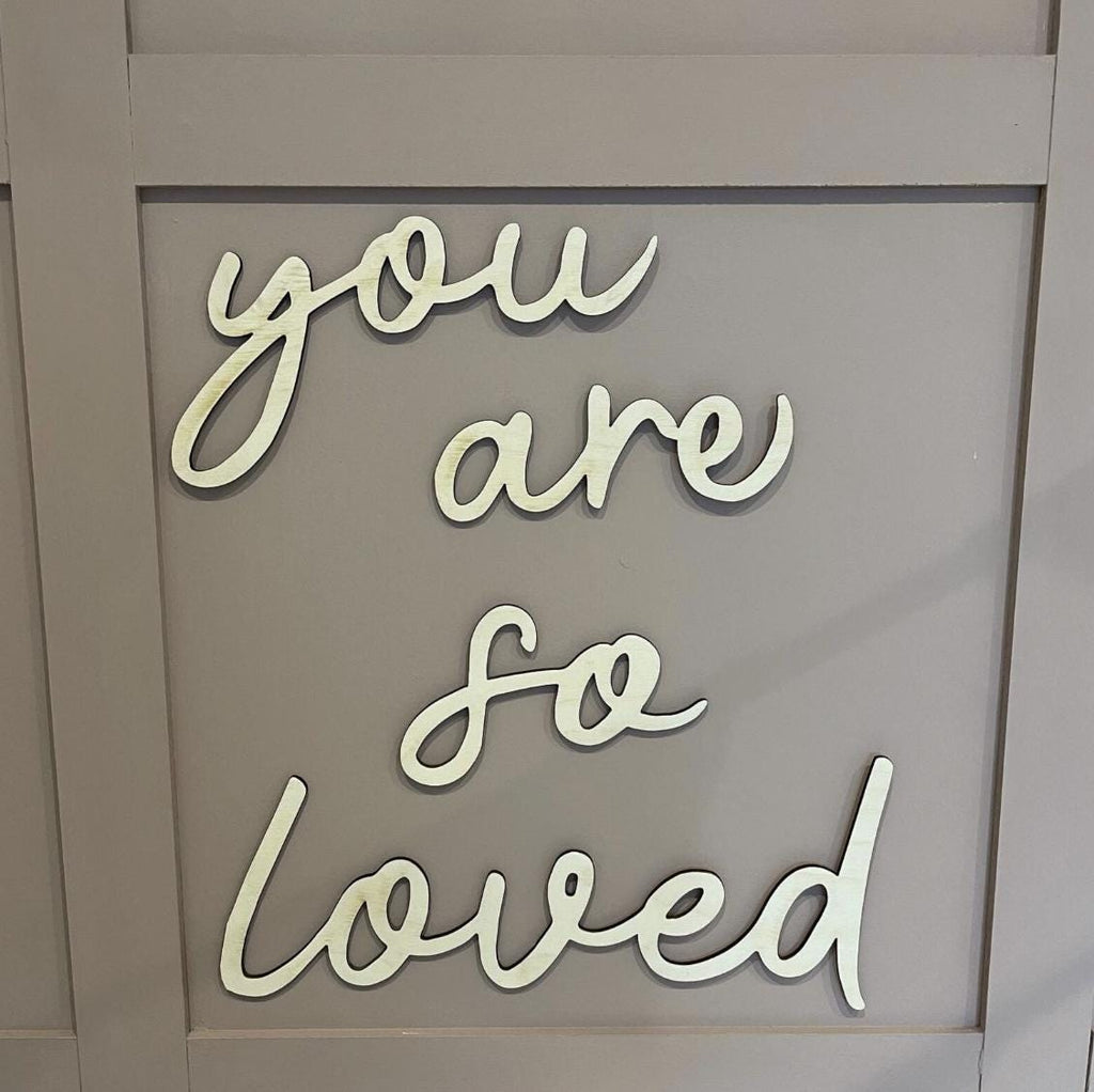 You Are So Loved Wall Words, Wooden Nursery Wall Decor, Kids Bedroom Decor, Wooden Wall Quote, Baby Room Decor