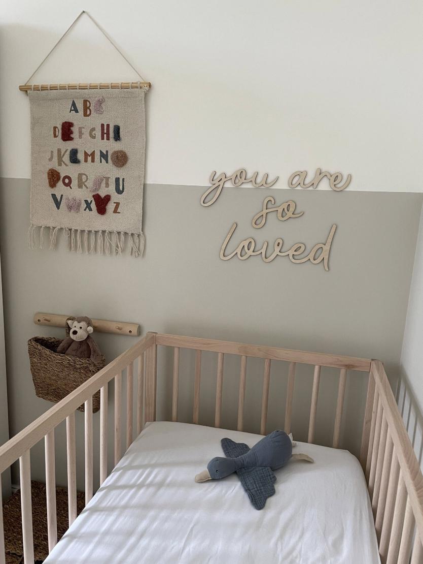 You Are So Loved Wall Words, Wooden Nursery Wall Decor, Kids Bedroom Decor, Wooden Wall Quote, Baby Room Decor