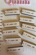 Height Chart Milestone (Rectangle), Wooden Age Markers, Personalised Height Chart Accessories, Growth Chart Plaques, Nursery Keepsake