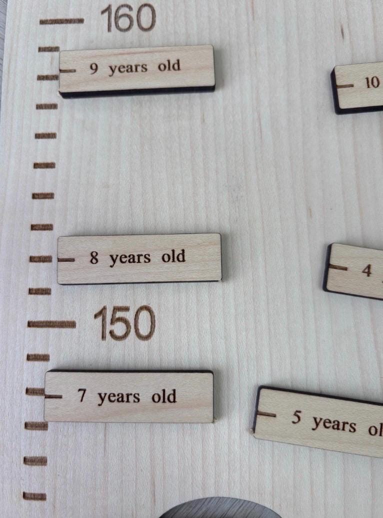 Height Chart Milestone (Rectangle), Wooden Age Markers, Personalised Height Chart Accessories, Growth Chart Plaques, Nursery Keepsake