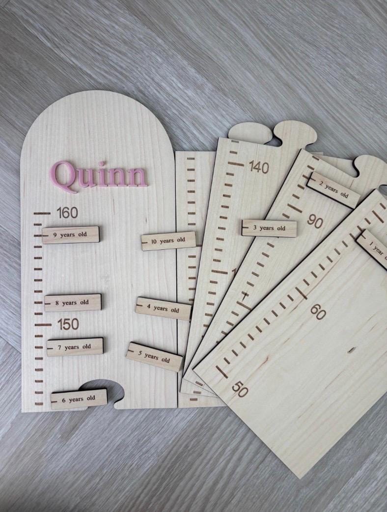 Height Chart Milestone (Rectangle), Wooden Age Markers, Personalised Height Chart Accessories, Growth Chart Plaques, Nursery Keepsake