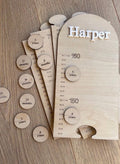 Height Chart Milestone Markers (Round), Wooden Age Discs, Personalised Height Chart Accessories, Growth Chart Markers, Nursery Keepsake