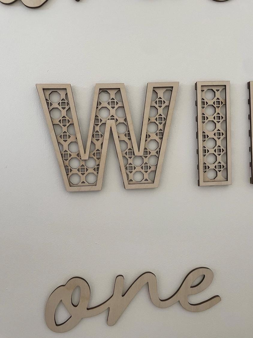 Where The Wild One Sleeps Wall Words, Rattan Effect Nursery Decor, Woodland Nursery Decor, Wooden Wall Quote, Kids Bedroom Decor