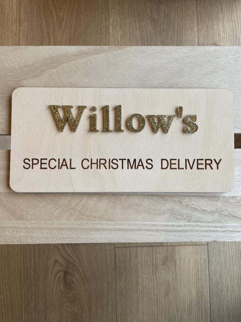 Personalised Christmas Eve Crate, Christmas Crate Sign, Christmas Eve Box, Wooden Christmas Crate, Santa Crate, Christmas Keepsake