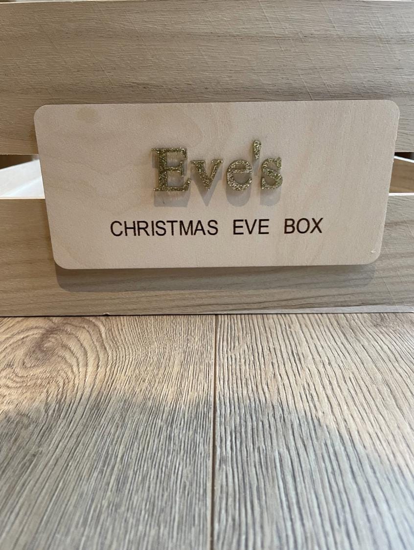 Personalised Christmas Eve Crate, Christmas Crate Sign, Christmas Eve Box, Wooden Christmas Crate, Santa Crate, Christmas Keepsake