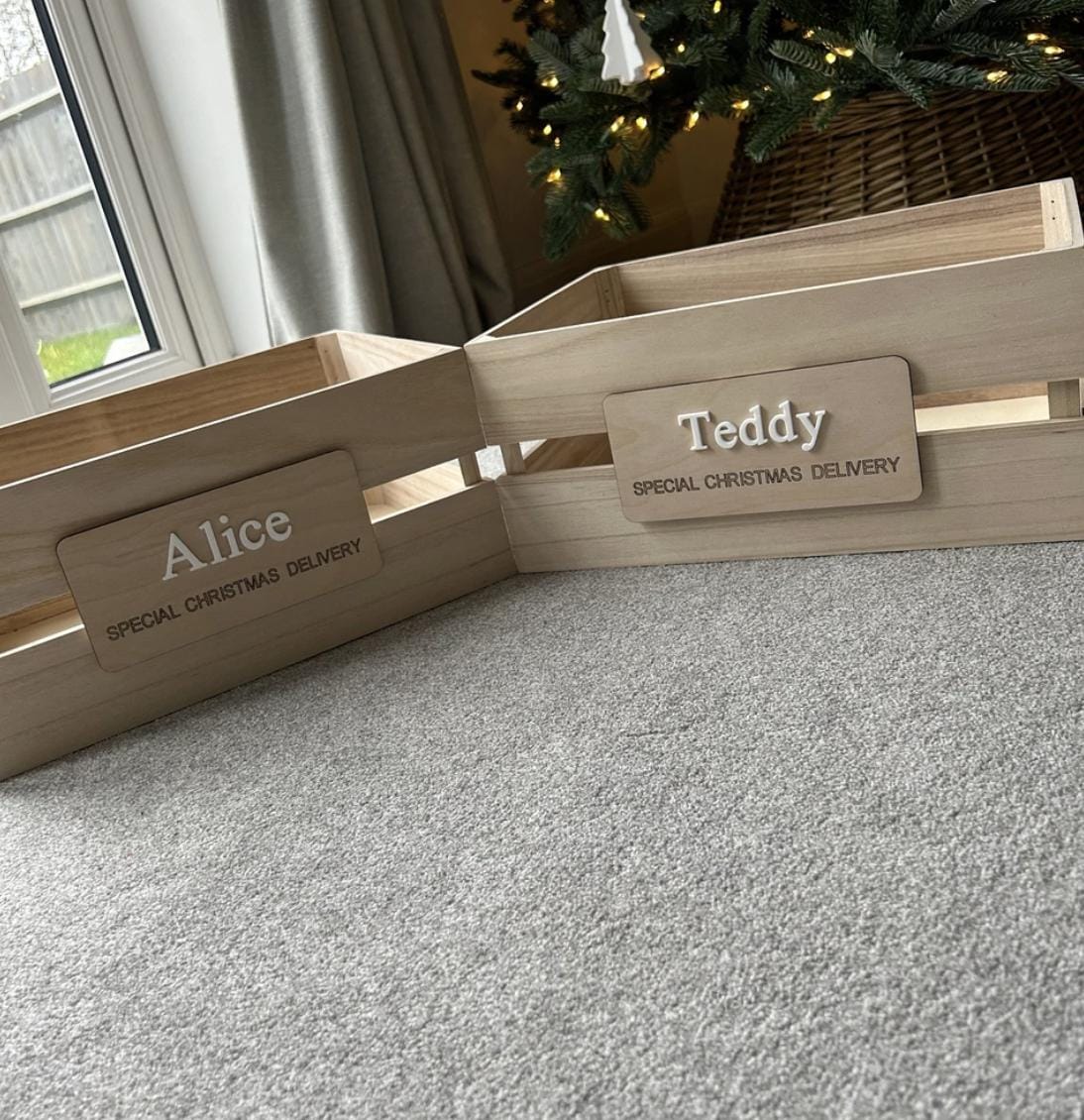 Personalised Christmas Eve Crate, Christmas Crate Sign, Christmas Eve Box, Wooden Christmas Crate, Santa Crate, Christmas Keepsake