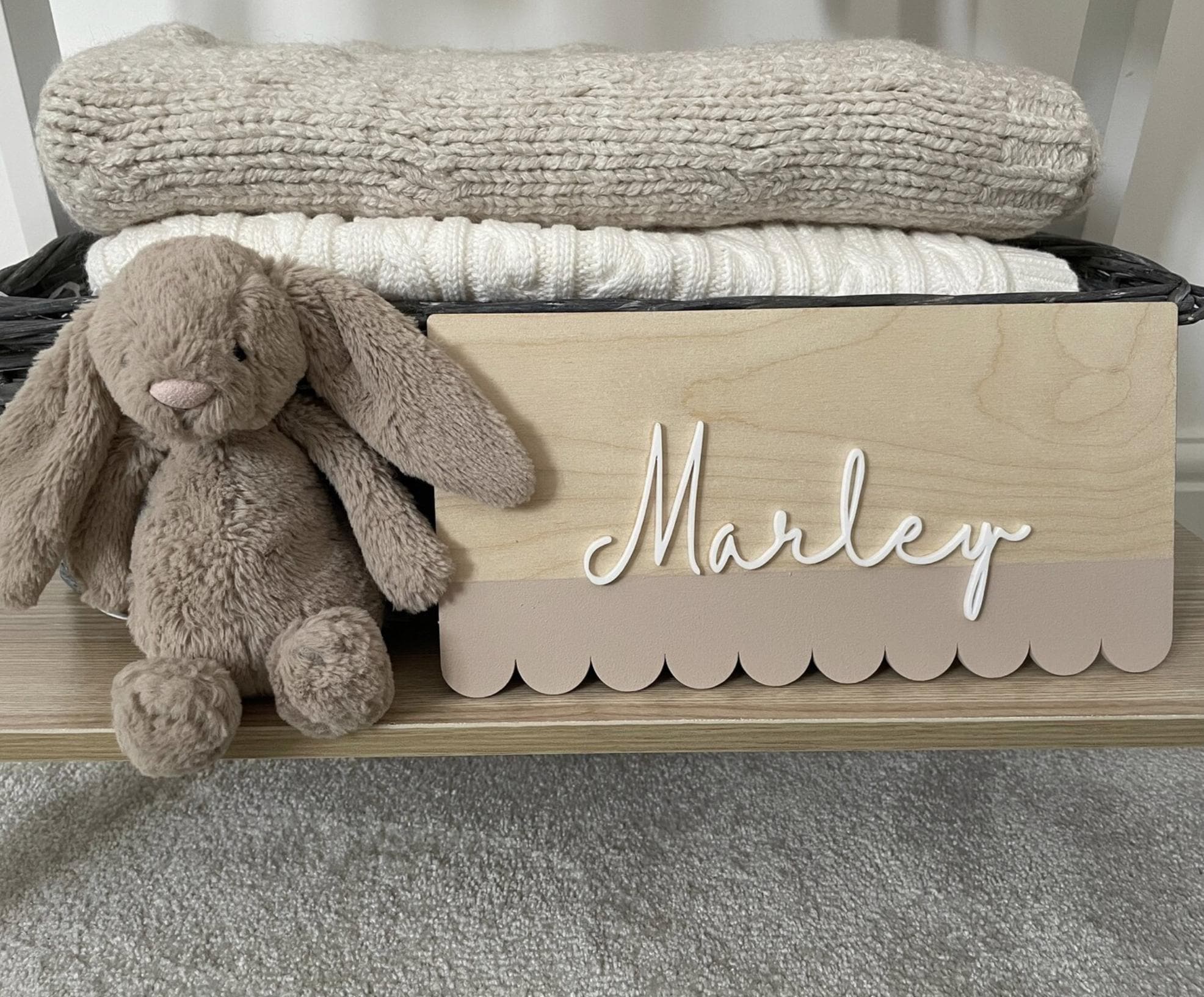 Personalised Wooden Name Sign, Nursery Name Plaque, Wooden Wall Hanging, Kids Bedroom Decor, Baby Name Sign, Nursery Wall Decor