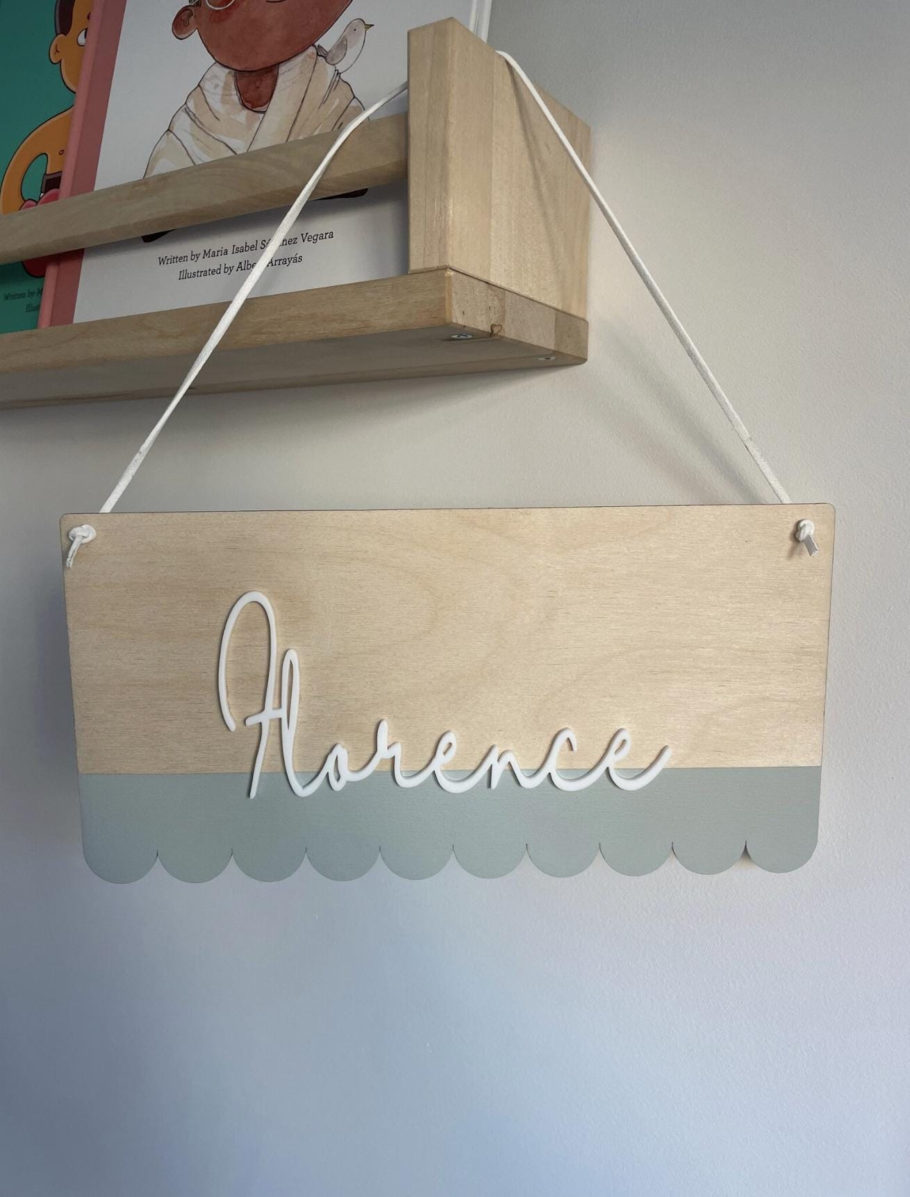 Personalised Wooden Name Sign, Nursery Name Plaque, Wooden Wall Hanging, Kids Bedroom Decor, Baby Name Sign, Nursery Wall Decor