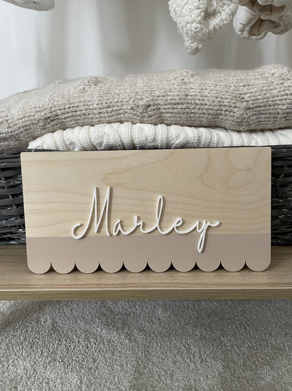 Personalised Wooden Name Sign, Nursery Name Plaque, Wooden Wall Hanging, Kids Bedroom Decor, Baby Name Sign, Nursery Wall Decor