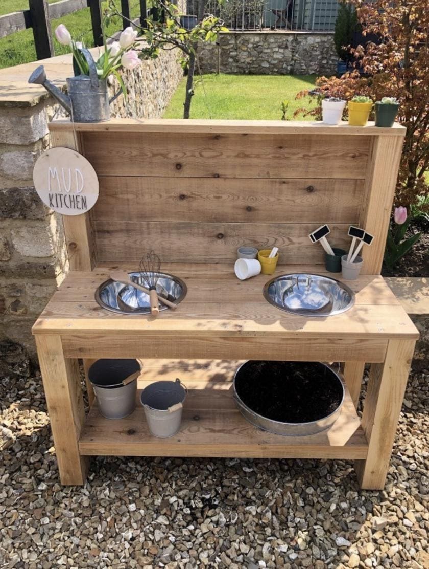 Mud Kitchen Sign, Wooden Mud Kitchen Plaque, Outdoor Play Sign, Kids Garden Sign, Play Kitchen Decor, Mud Kitchen Decor