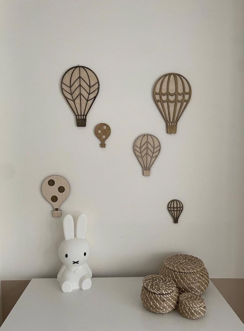 Wooden Hot Air Balloon Wall Decor, Nursery Wall Decor, Wooden Balloon Wall Art, Nursery Decor, Kids Bedroom Decor, Boho Nursery