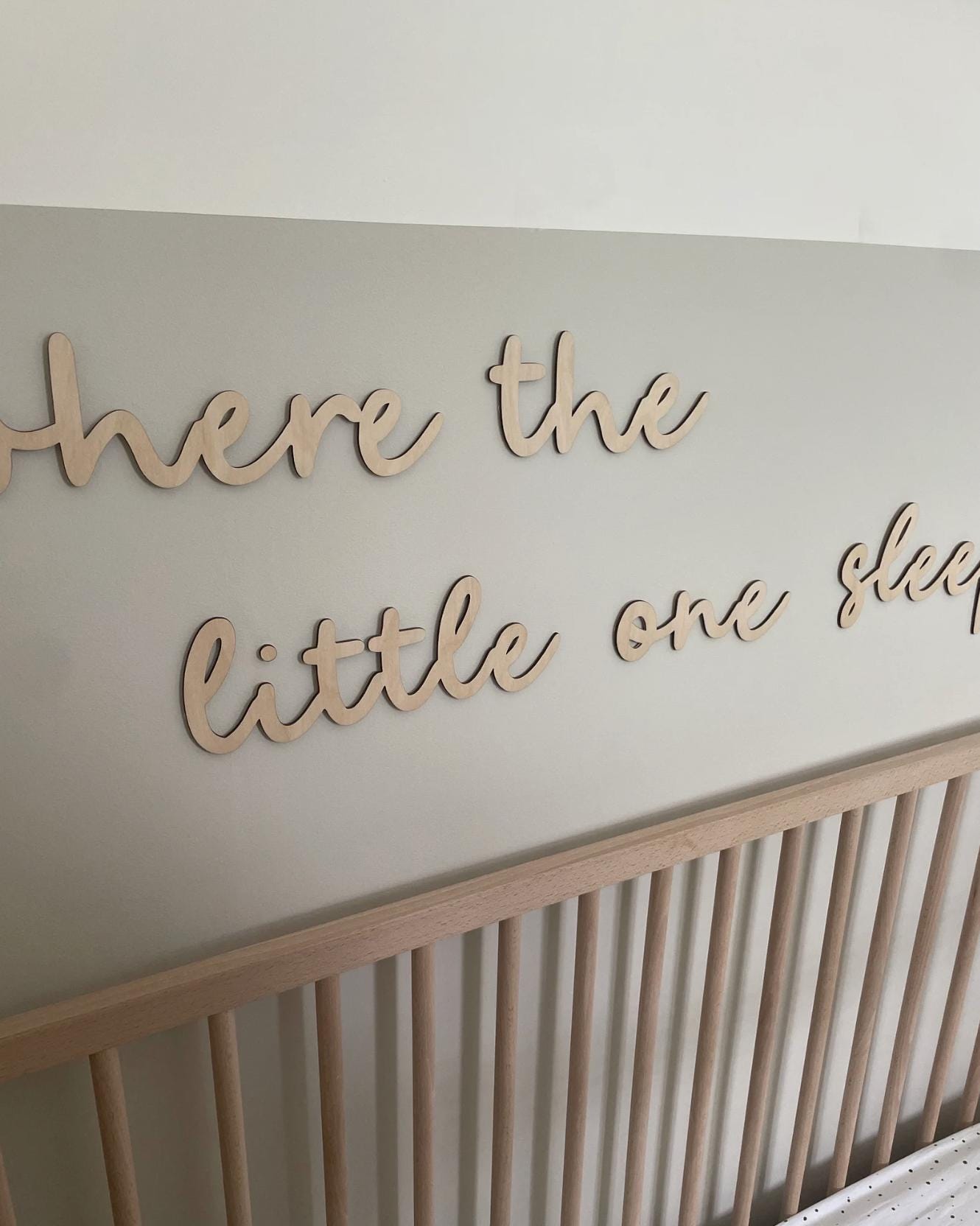 Where The Little One Sleeps Wall Decor, Wooden Nursery Wall Words, Nursery Quote, Wooden Wall Art, Nursery Wall Decor, Baby Room Decor