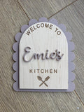 Personalised Play Kitchen Sign, Wooden Playroom Sign, Kids Kitchen Decor, Pretend Play Sign, Wooden Shop Sign, Montessori Play Decor