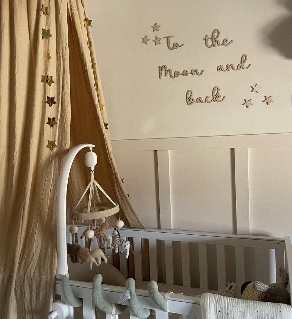 Large Wooden or Acrylic Nursery Wall Stars, Wall Decor, Nursery Wall Stars, Star Wall Decor, Scandi Nursery Decor, Boho Nursery, Set of 6