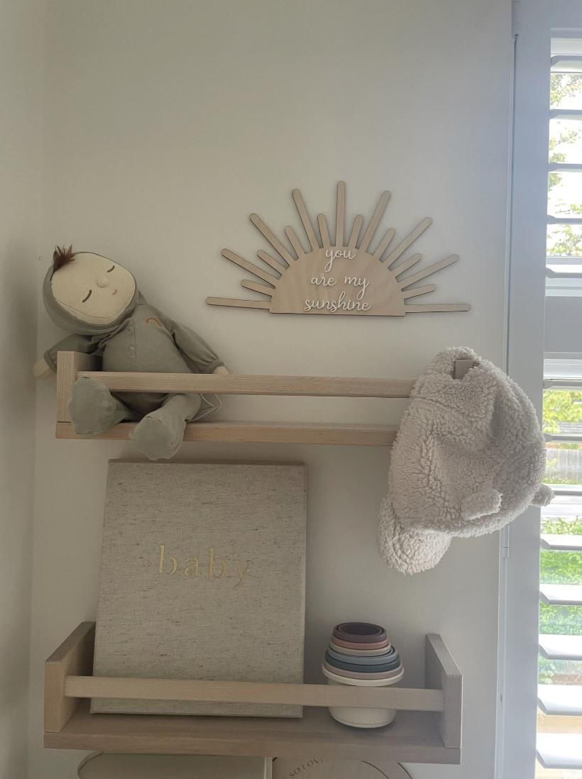 Wall Sign "You Are My Sunshine" Wooden Nursery Decor, Boho Sun Wall Art, Kids Bedroom Plaque, Baby Shower Gift, Sunbeam Wood Acrylic Sign