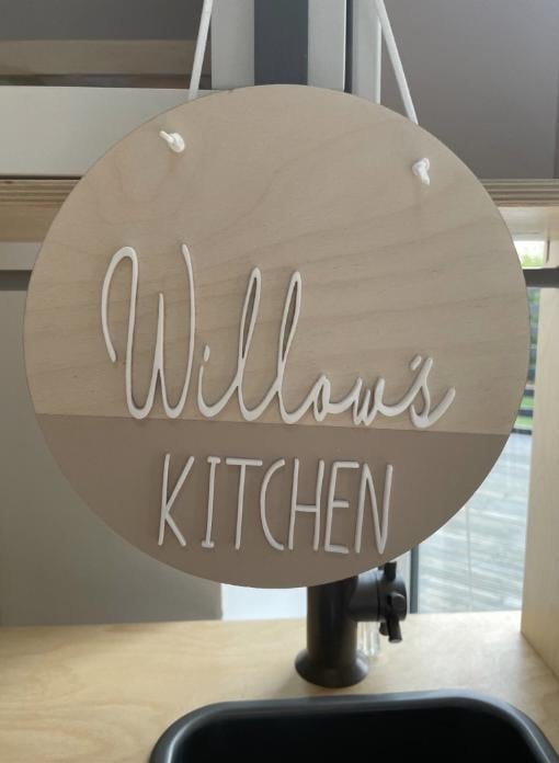Personalised Play Shop Sign, Wooden Play Kitchen Sign, Kids Shop Sign, Pretend Play Sign, Montessori Toy, Playroom Decor, Play Kitchen Sign