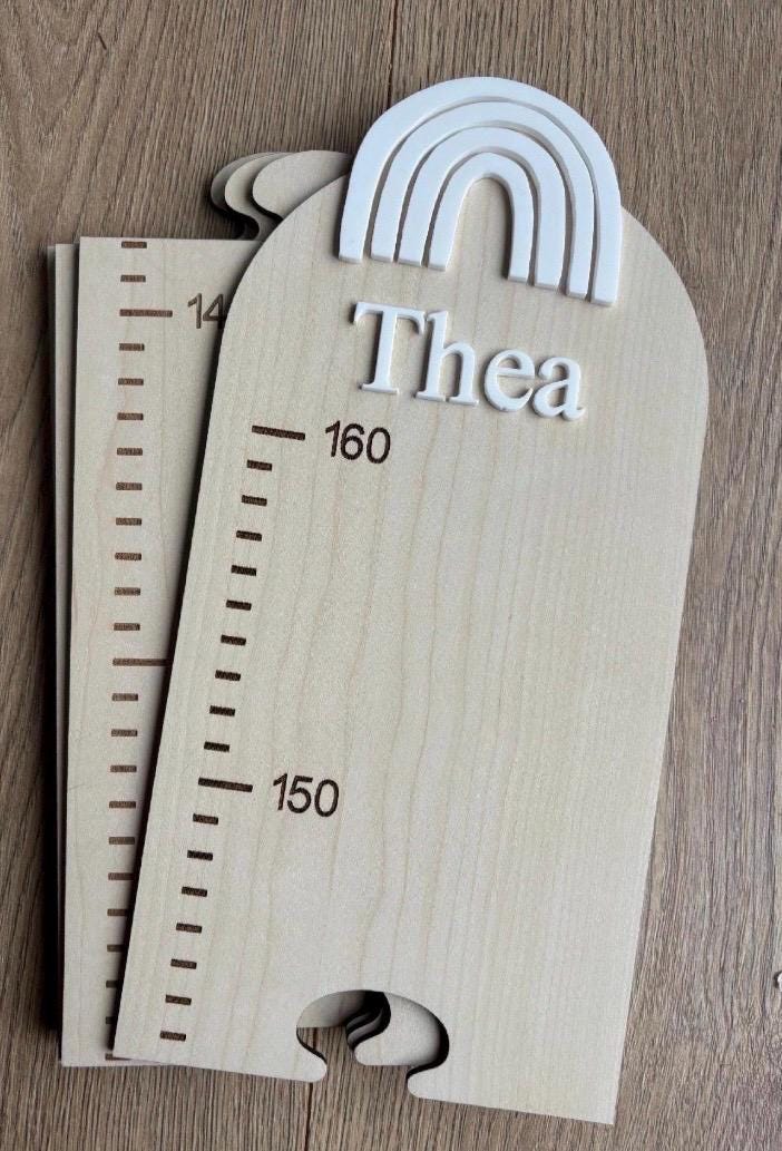Personalised Wooden Height Chart, Kids Growth Chart, Nursery Height Chart, Wooden Growth Ruler, Personalised Nursery Decor, Kids Room Decor