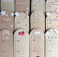 Personalised Wooden Height Chart, Kids Growth Chart, Nursery Height Chart, Wooden Growth Ruler, Personalised Nursery Decor, Kids Room Decor