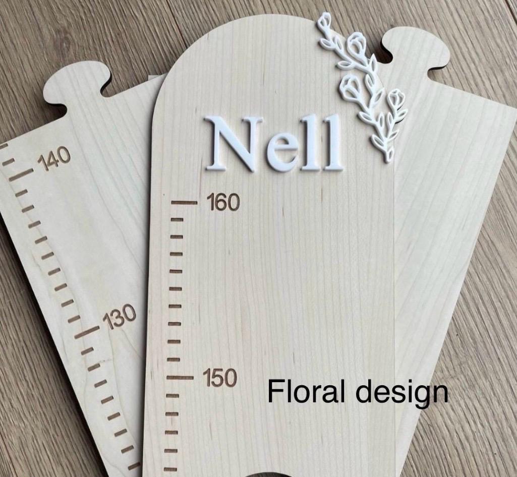 Personalised Wooden Height Chart, Kids Growth Chart, Nursery Height Chart, Wooden Growth Ruler, Personalised Nursery Decor, Kids Room Decor