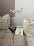 Wall Word "Read", Wooden Nursery Wall Decor, Reading Corner Decor, Book Nook Sign, Kids Bedroom Decor, Playroom Decor
