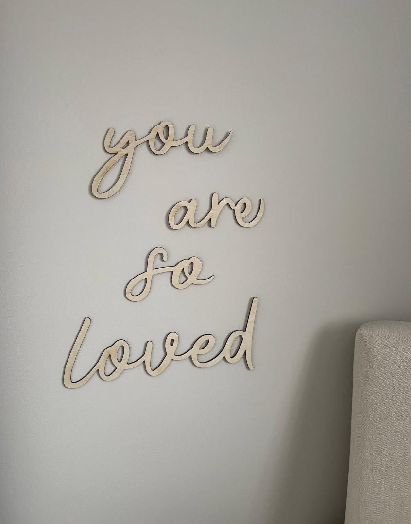 You Are So Loved Wall Words, Wooden Nursery Wall Decor, Kids Bedroom Decor, Wooden Wall Quote, Baby Room Decor