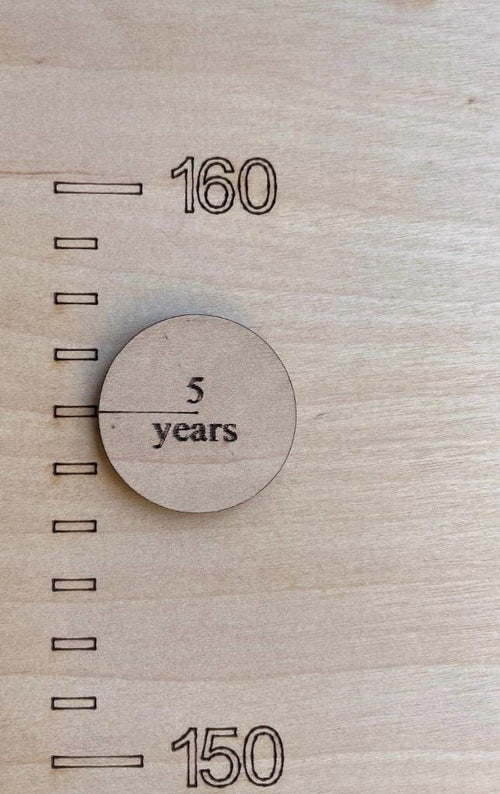 Height Chart Milestone Markers (Round), Wooden Age Discs, Personalised Height Chart Accessories, Growth Chart Markers, Nursery Keepsake
