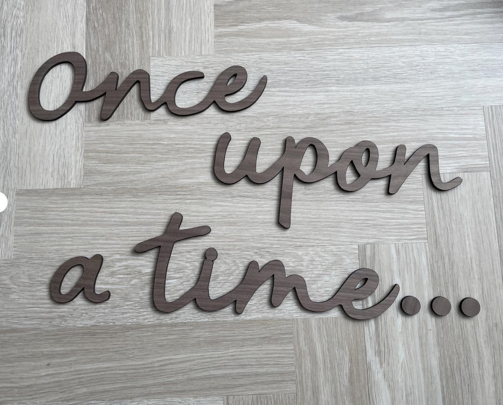 Once Upon A Time Wall Words, Wooden Nursery Wall Decor, Story Corner Decor, Kids Bedroom Decor, Wooden Wall Quote