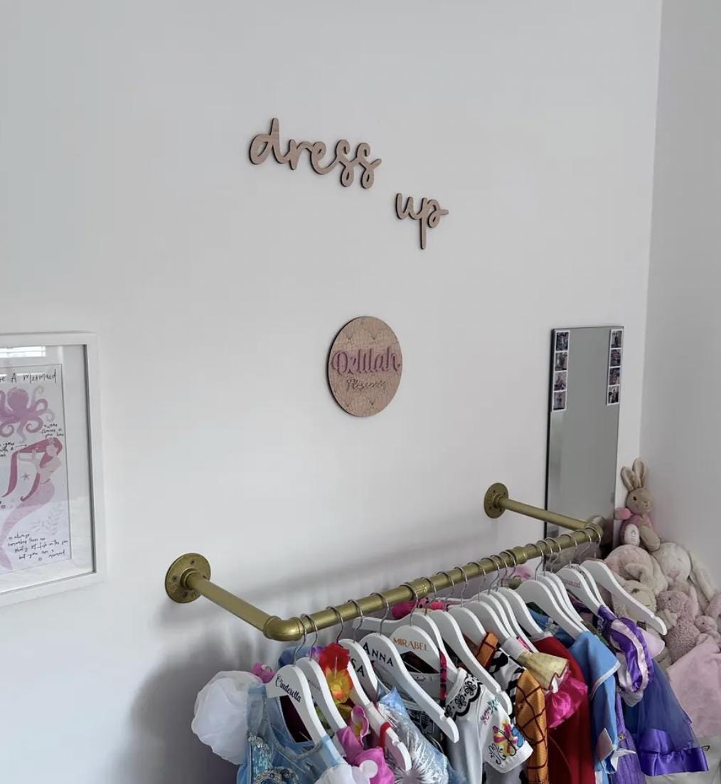 Dress Up Wall Words, Wooden Nursery Wall Decor, Girls Bedroom Decor, Dressing Up Room Sign, Playroom Decor, Wooden Wall Quote