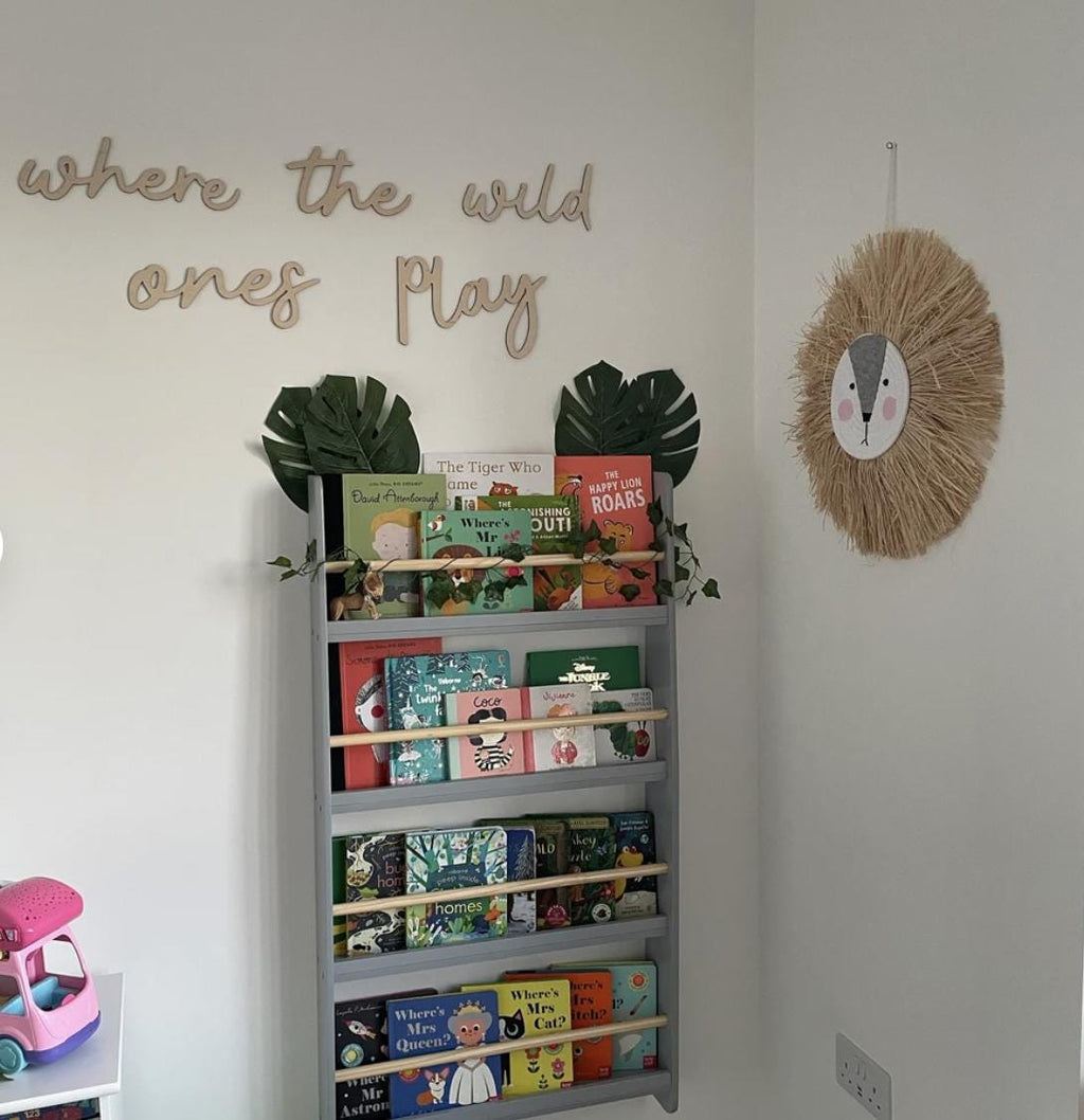 Where The Wild Ones Play Wall Words, Wooden Nursery Wall Decor, Playroom Decor, Kids Bedroom Decor, Wooden Wall Quote
