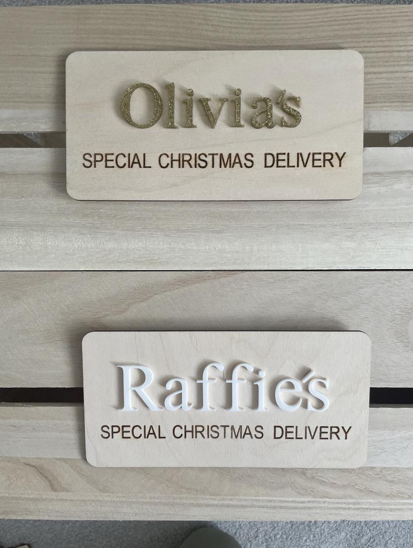 Personalised Christmas Eve Crate, Christmas Crate Sign, Christmas Eve Box, Wooden Christmas Crate, Santa Crate, Christmas Keepsake