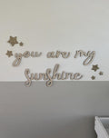 You Are My Sunshine Wall Words, Wooden Nursery Wall Decor, Nursery Quote, Kids Bedroom Decor, Wooden Wall Art, Baby Room Decor