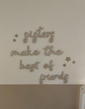 Sisters Make The Best Friends Wall Words, Wooden Nursery Wall Decor, Sister Bedroom Decor, Wooden Wall Quote, Kids Room Decor