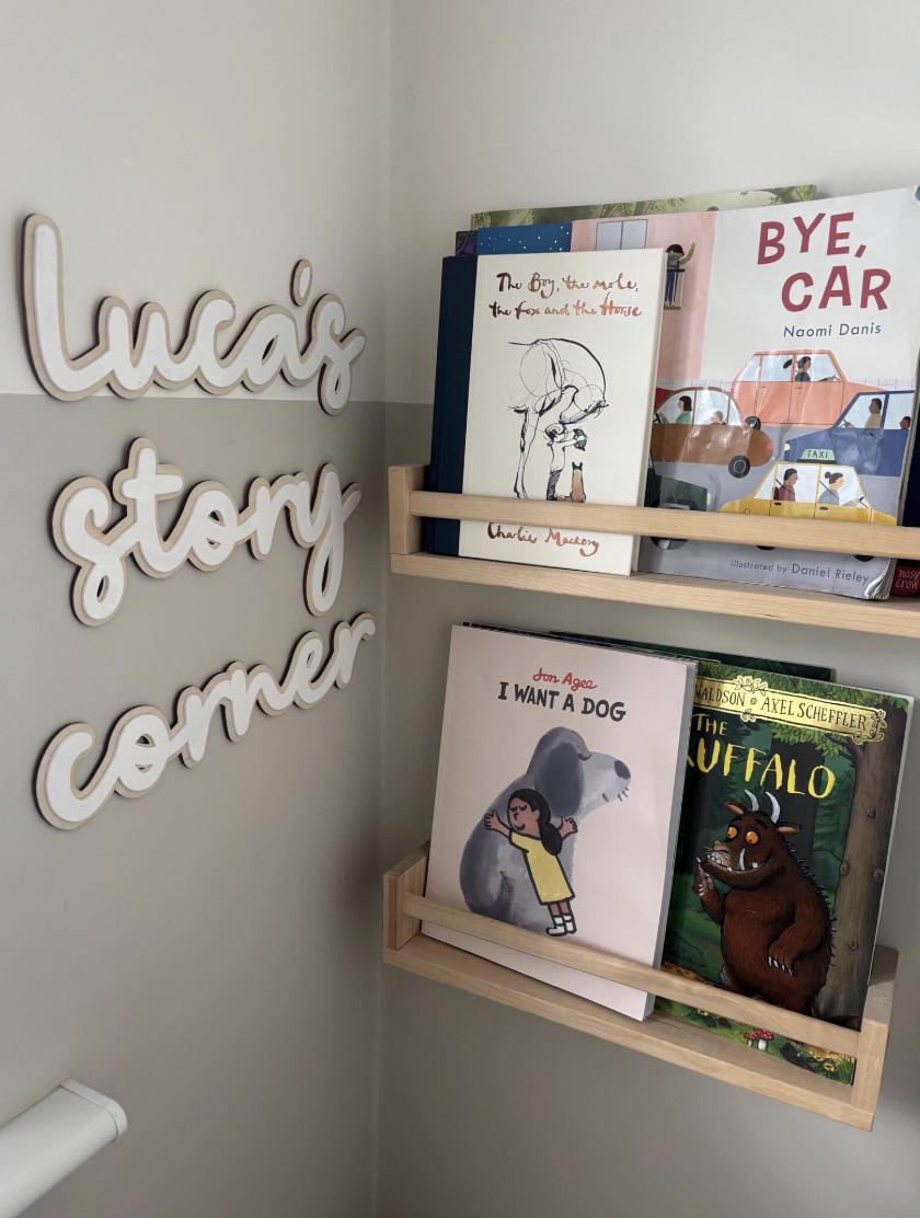 Story Corner Wall Words, Personalised Reading Nook Decor, Wooden Nursery Wall Decor, Reading Corner Sign, Playroom Wall Art