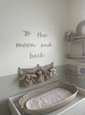 To The Moon And Back Wall Words, Wooden Nursery Wall Decor, Wooden Wall Words, Nursery Quote, Kids Bedroom Decor, Nursery Wall Art