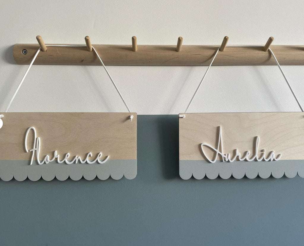 Personalised Wooden Name Sign, Nursery Name Plaque, Wooden Wall Hanging, Kids Bedroom Decor, Baby Name Sign, Nursery Wall Decor