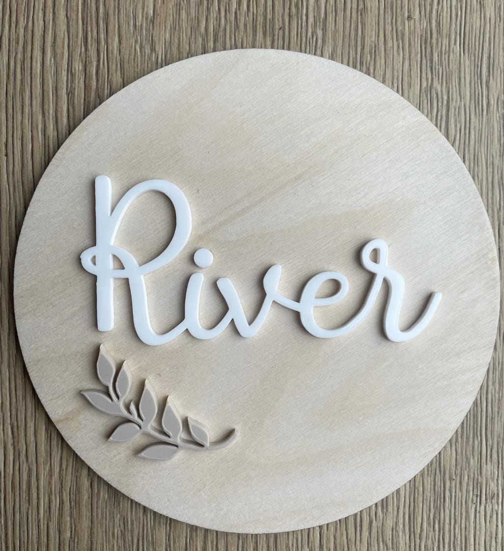 Personalised Baby Announcement, Name Sign, Wooden Name Plaque, Nursery Wall Decor, Baby Name Sign, Wooden Wall Sign, Kids Bedroom Decor