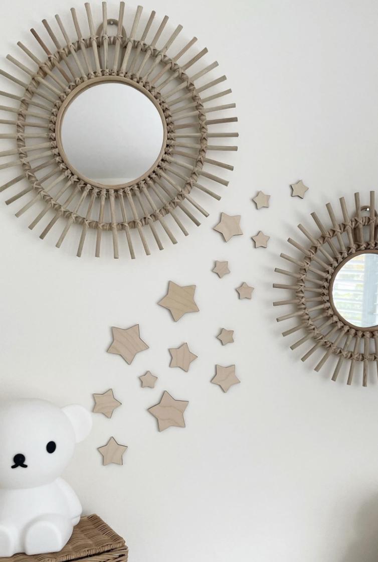 Nursery Wall Stars, Wooden Wall Decor, Star Wall Decor, Nursery Wall Decor, Scandi Nursery, Boho Nursery, Wooden Stars, Acrylic Stars